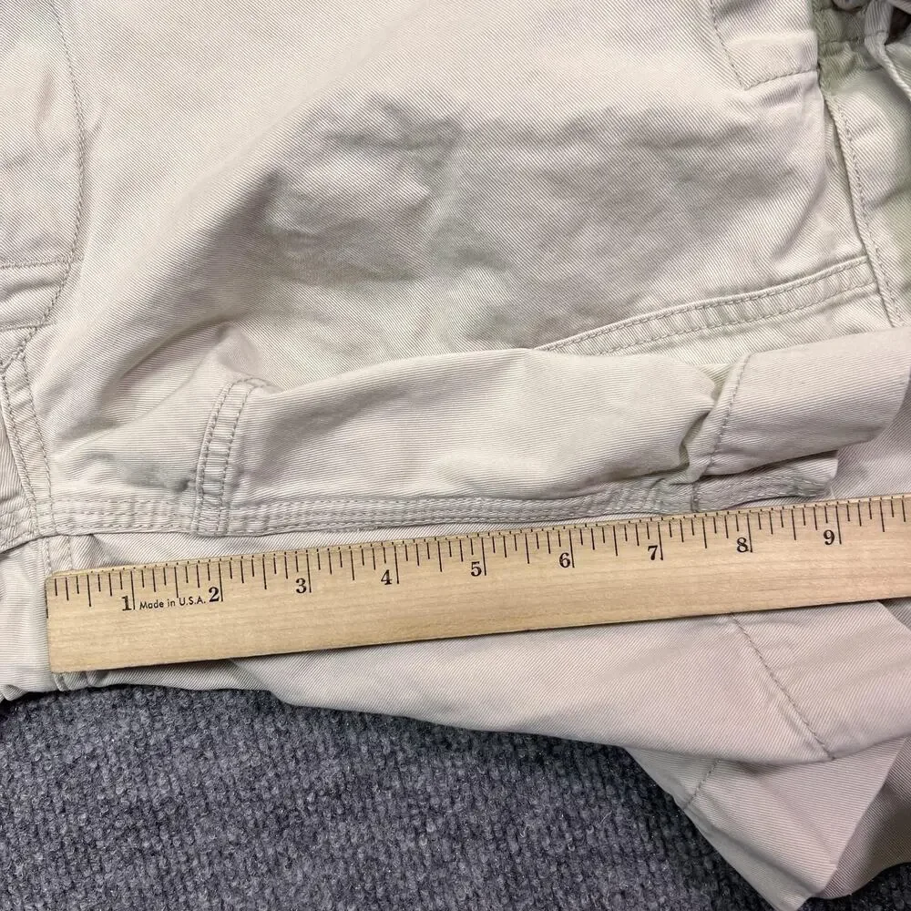 VTG Polo Ralph Lauren Cargo Shorts Mens 44B Beige Cotton Canvas 9 Inch Inseam